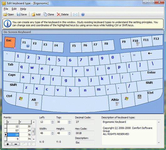 Comfort On-Screen Keyboard - Typing Software Discount for