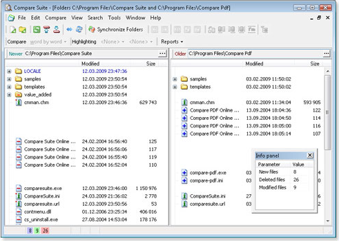 Compare Suite, File Management Software Screenshot