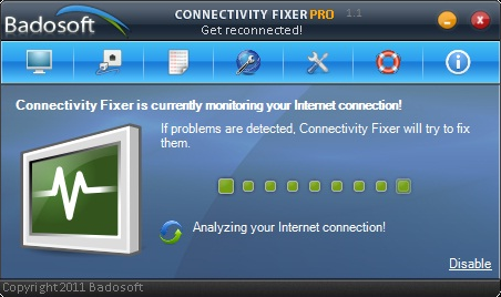 Connectivity Fixer PRO, Network Connectivity Software Screenshot