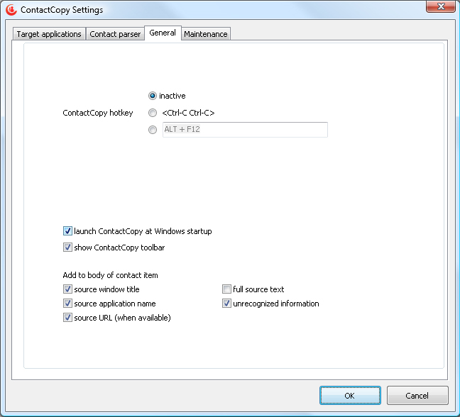 ContactCopy, Internet Software Screenshot