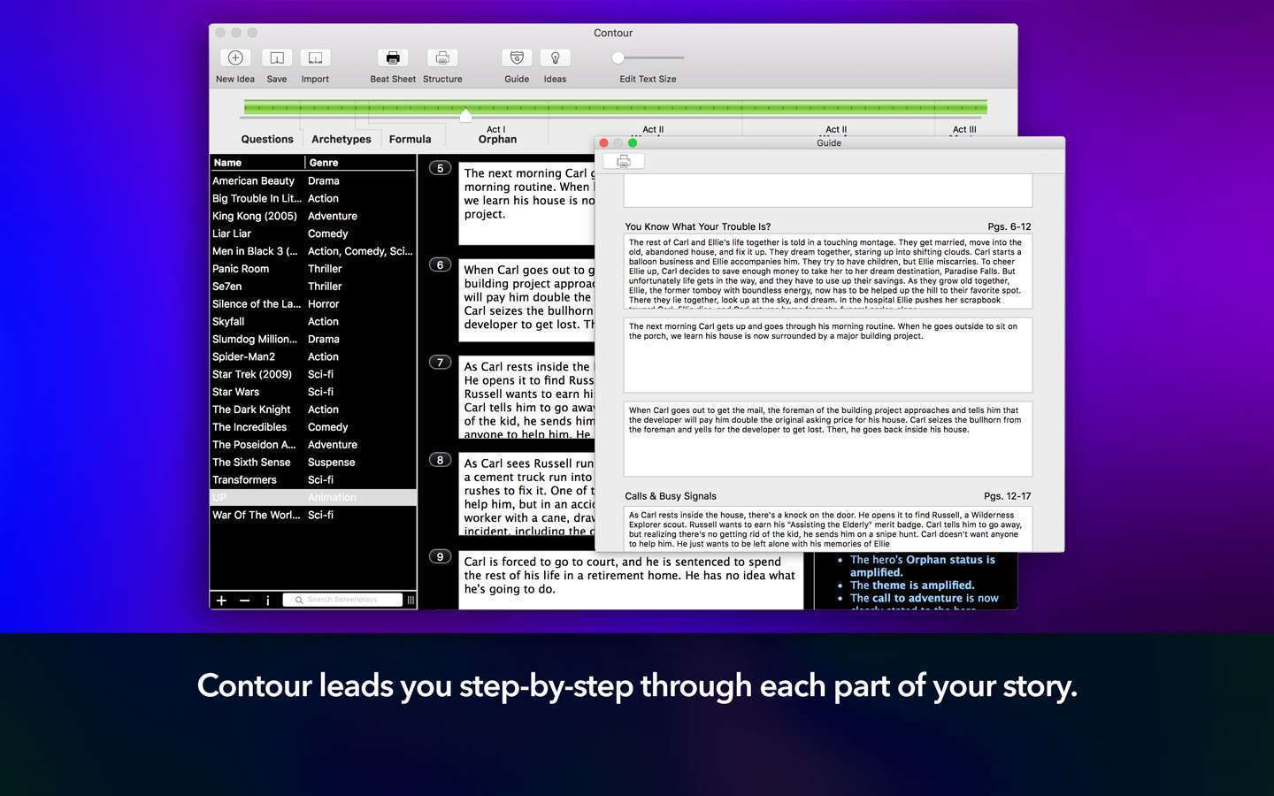 Contour, Notes Software Screenshot