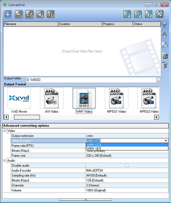 ConvertVid, Video Software Screenshot
