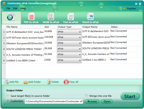 Document Conversion Software Screenshot