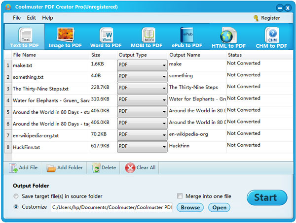 Coolmuster PDF Creator Pro Screenshot
