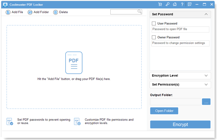 Coolmuster PDF Locker Screenshot