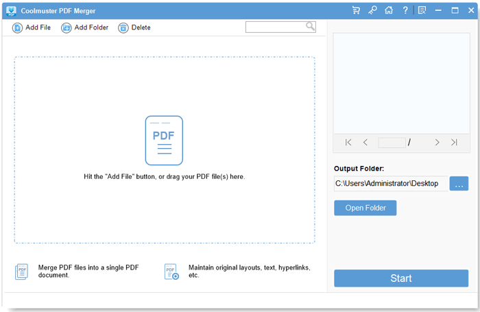 Coolmuster PDF Merger Screenshot