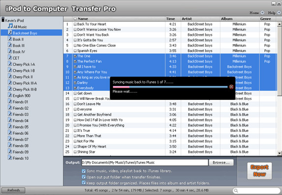CopyToy, iPod iPhone iTunes Software Screenshot