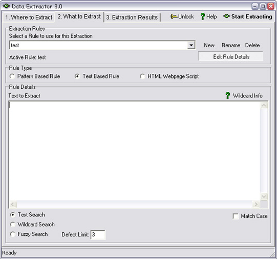 Data Extractor, Website Scraping Software Screenshot