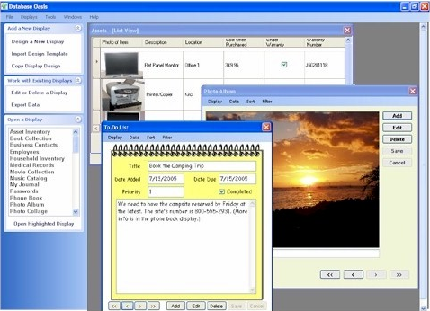 Database Oasis - Basic Edition Screenshot