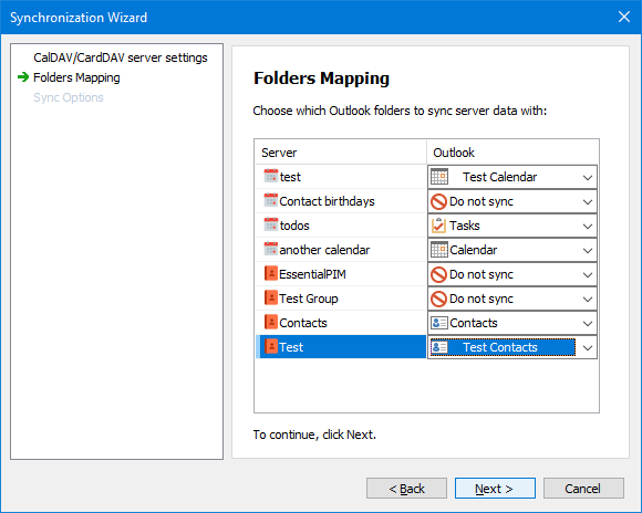 DAV-Outlook Sync, Microsoft Office Software Screenshot