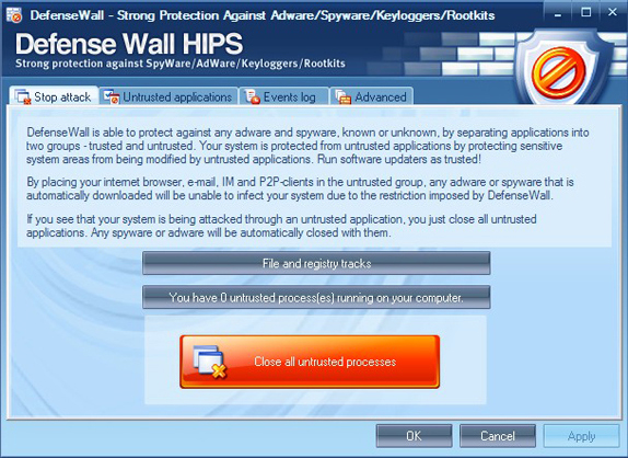 Internet Security Software Screenshot