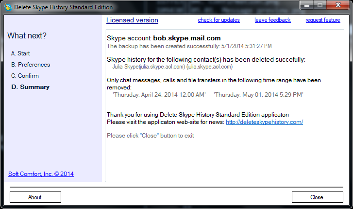 how to sync skype chat history