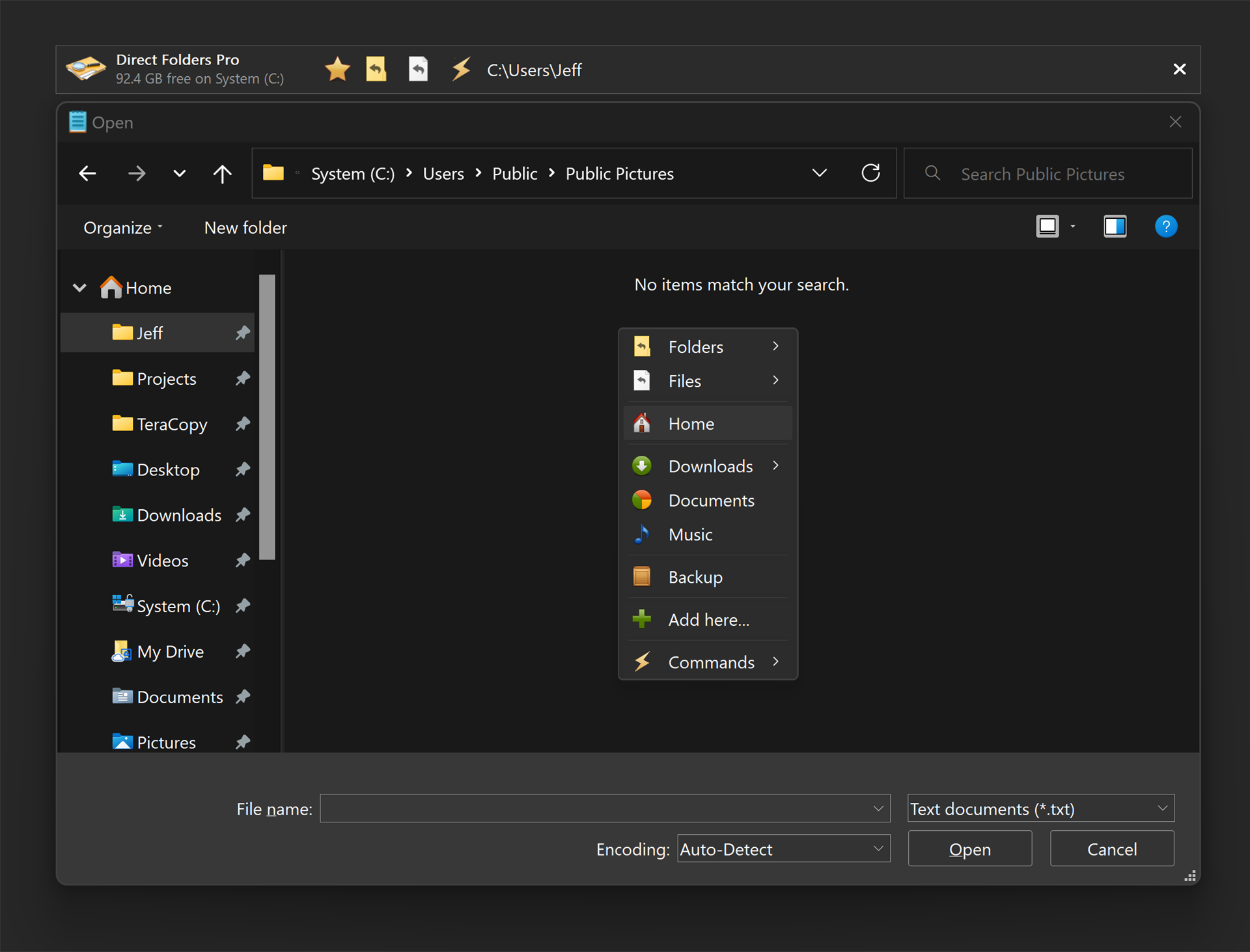 Direct Folders Screenshot