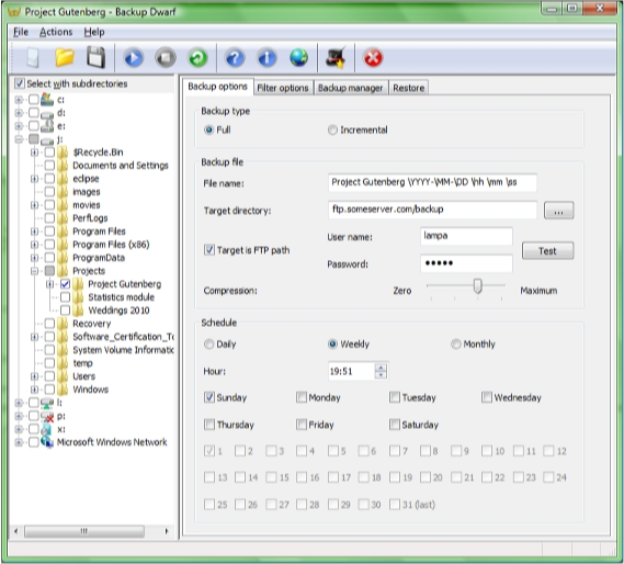 Directory Lister Pro and Backup Dwarf Professional Screenshot 12