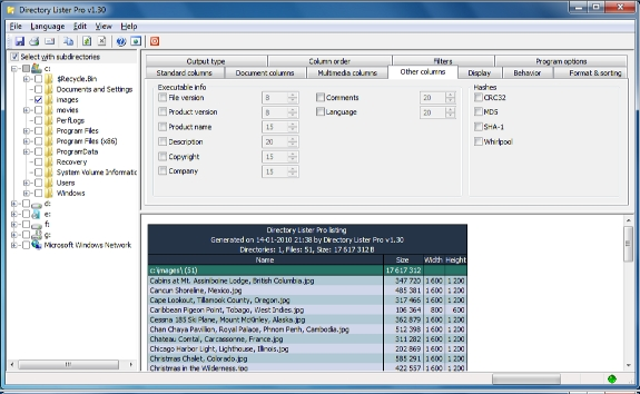 Directory Lister Pro and Backup Dwarf Professional, Software Utilities, Folder Software Screenshot