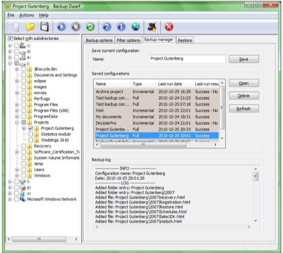 Directory Lister Pro and Backup Dwarf Professional Screenshot 17