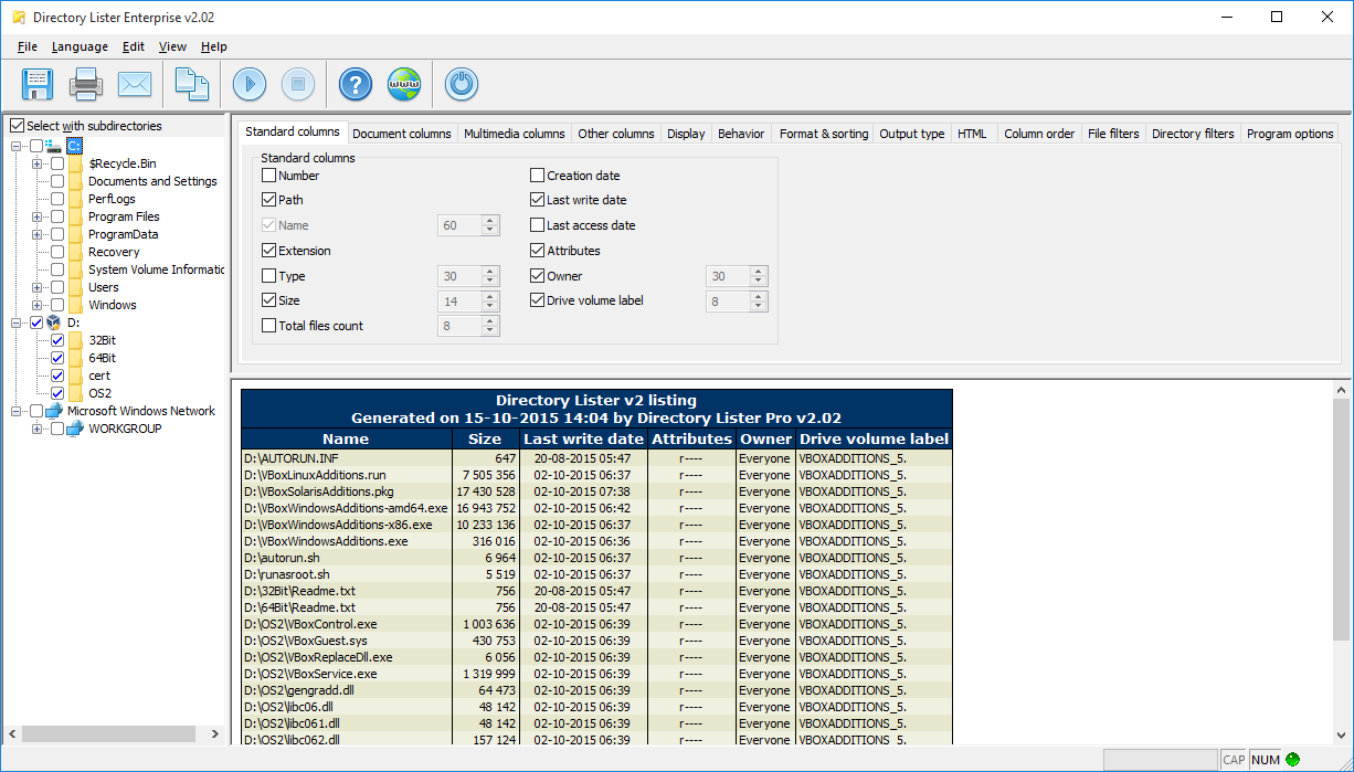 Directory Lister Pro Screenshot 13