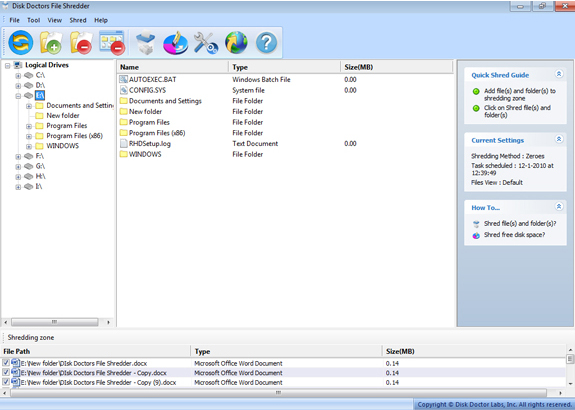 Software Utilities, Disk Doctors Bundle - Data Sanitizer, File Shredder and Drive Manager Screenshot