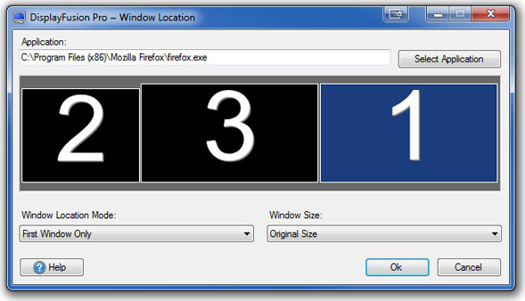 Desktop Space Software, DisplayFusion Screenshot