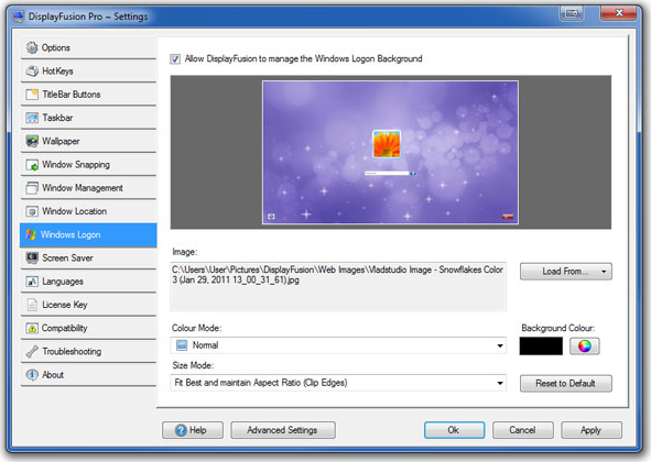 DisplayFusion, Desktop Space Software Screenshot