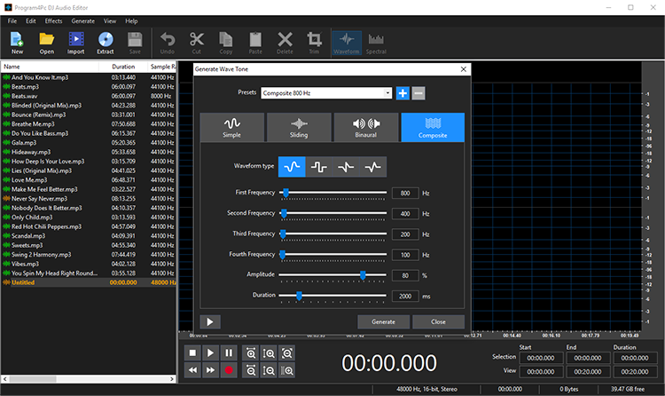Recording Studio Software Screenshot