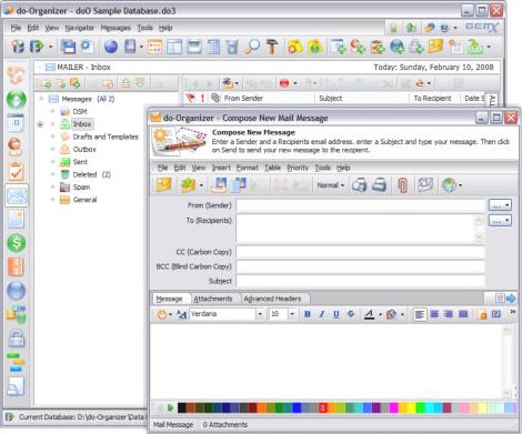 Organization Software, do ORGANIZER Screenshot