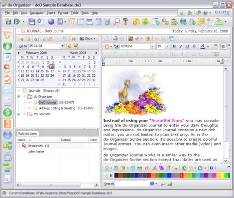 do ORGANIZER, Productivity Software, Organization Software Screenshot