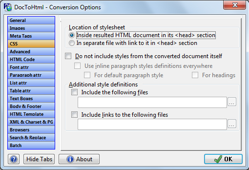 Development Software, Doc To HTML Converter Screenshot