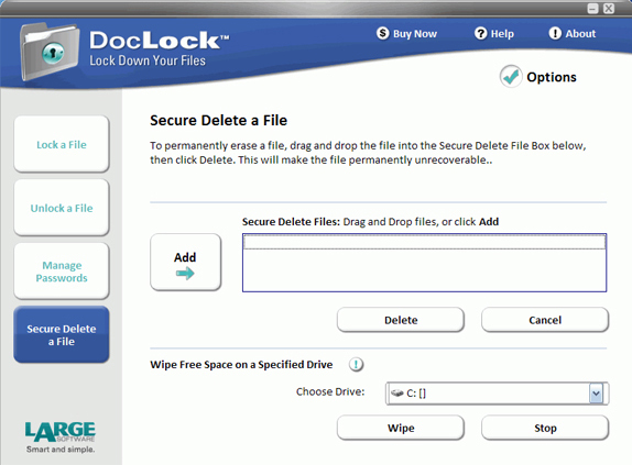 docLock - 3 user license, Security Software Screenshot