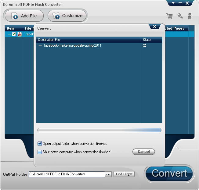 Doremisoft PDF to Flash Converter for Mac and PC Screenshot 9