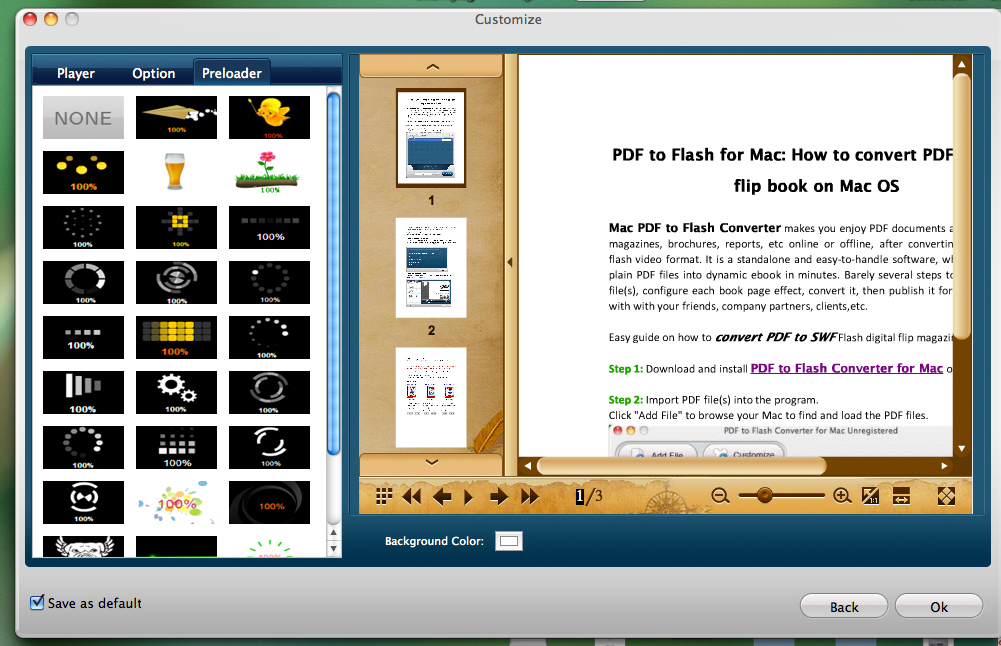 Doremisoft PDF to Flash Converter for Mac and PC, Business & Finance Software Screenshot