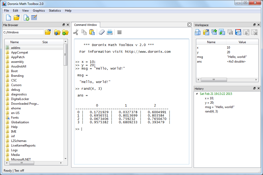 Doronix Math Toolbox 2.0 Screenshot