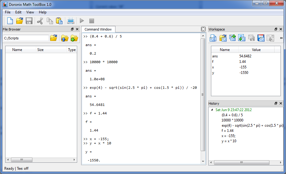 Doronix Math Toolbox Screenshot