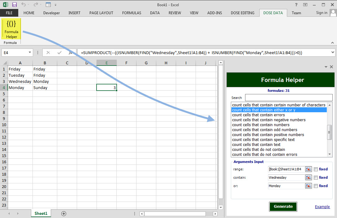 Dose for Excel Add-In Screenshot 15