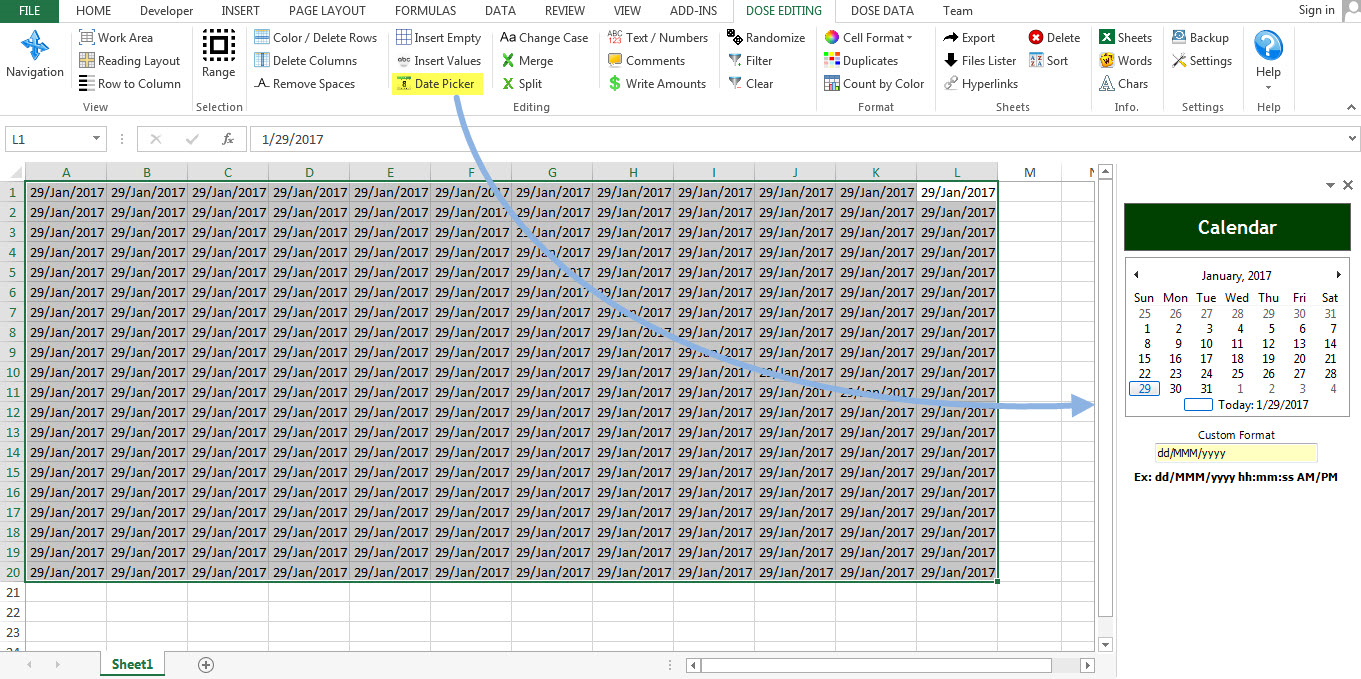 Dose for Excel Add-In Screenshot 8