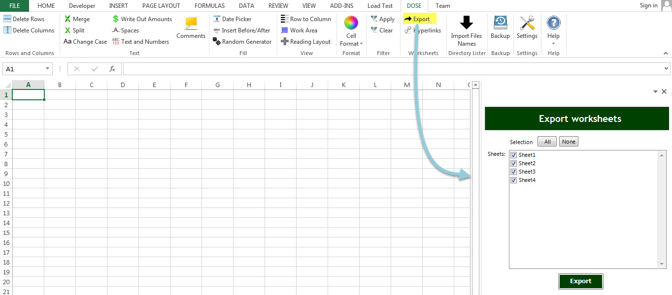 Dose for Excel Add-In Screenshot 14