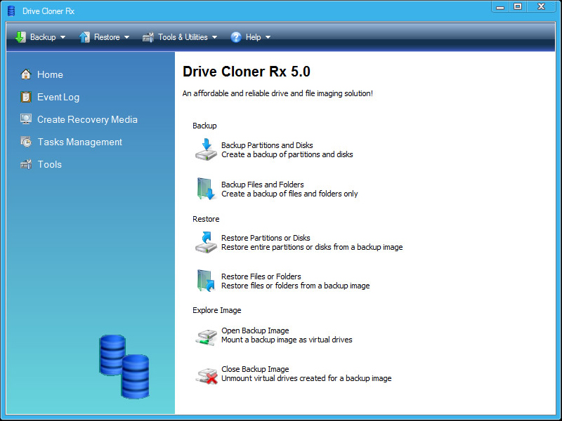 Security Software, Drive Cloner Rx Screenshot