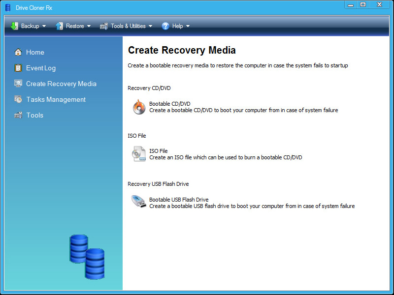 Drive Cloner Rx, Security Software, Backup and Restore Software Screenshot