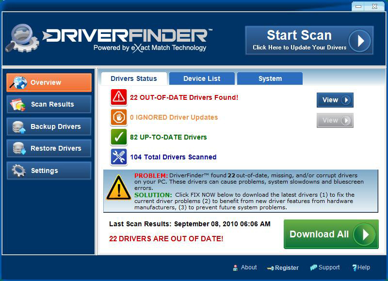 DriverFinder Screenshot