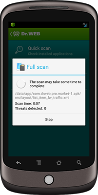 Dr.Web Mobile Security - Buy 2-year mobile protection at the price of one., Antivirus Software Screenshot