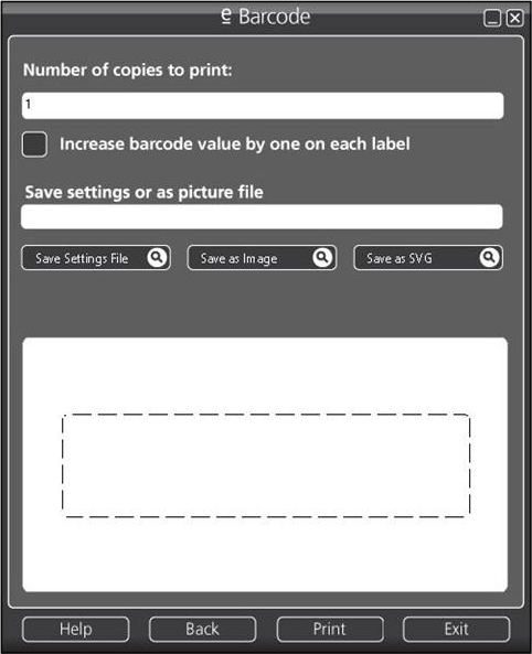 e-Barcode, Design, Photo & Graphics Software Screenshot