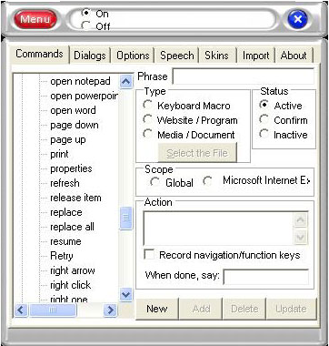 e-Speaking Voice and Speech Recognition Software Screenshot