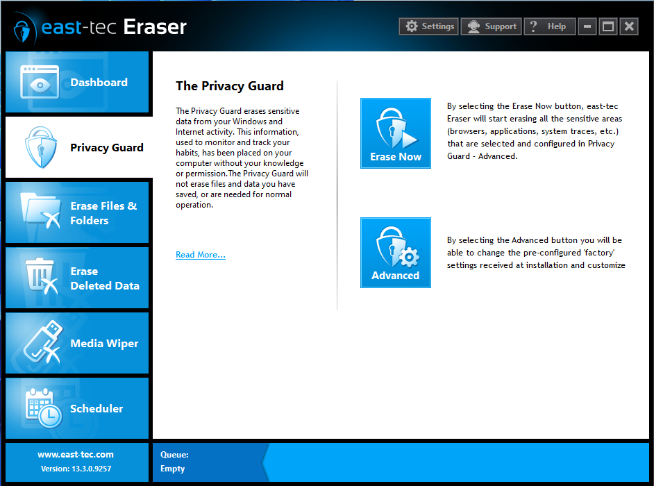 Security Software, east-tec Eraser Screenshot