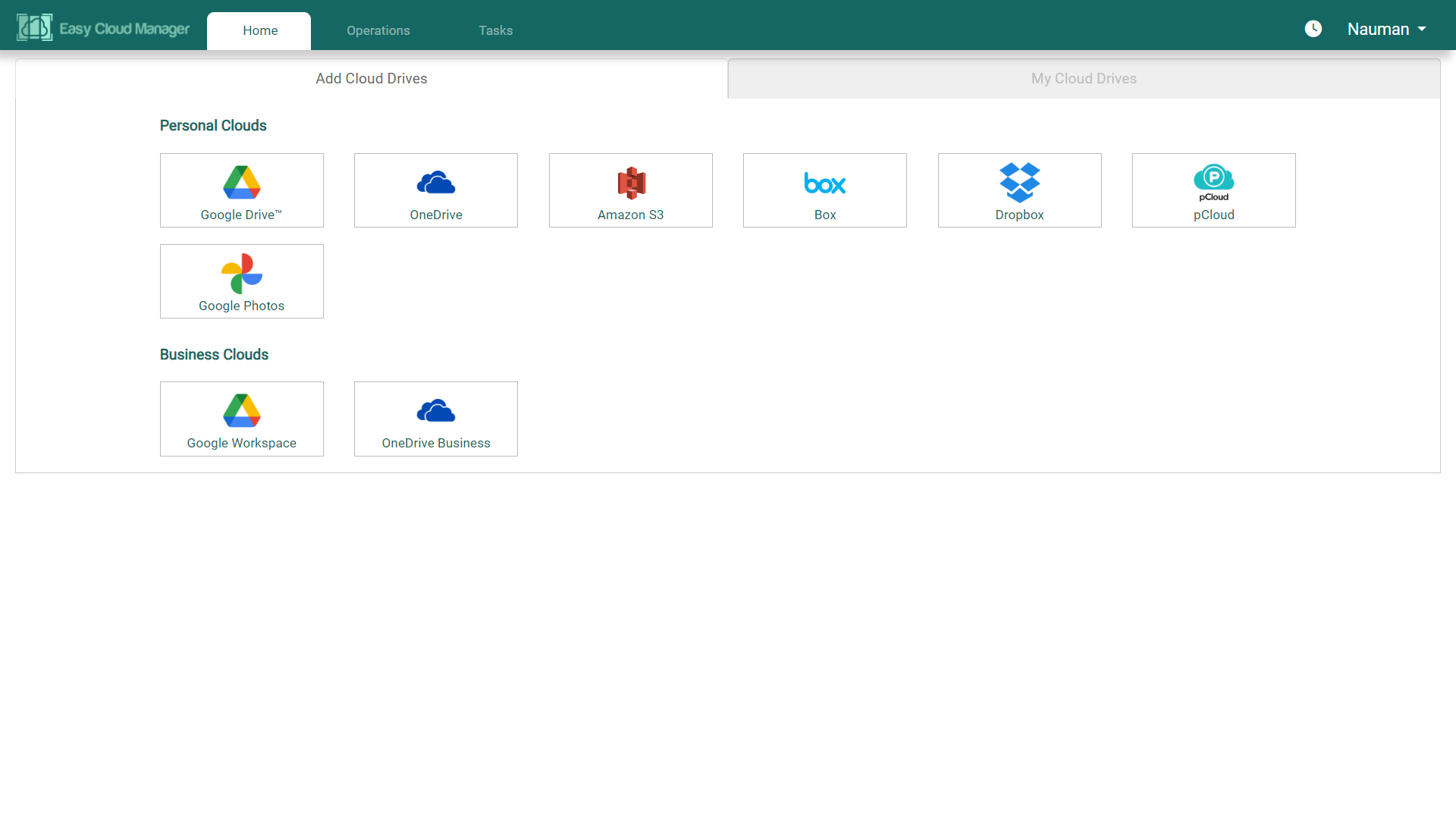 Easy Cloud Manager Screenshot