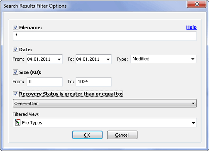 Easy Drive Data Recovery, Recovery Software Screenshot