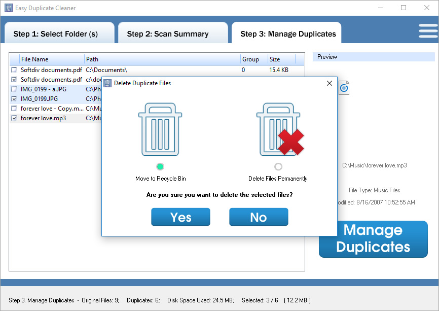 Software Utilities, Easy Duplicate Cleaner Screenshot
