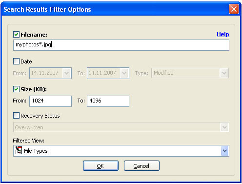 Easy File Undelete, Recovery Software Screenshot