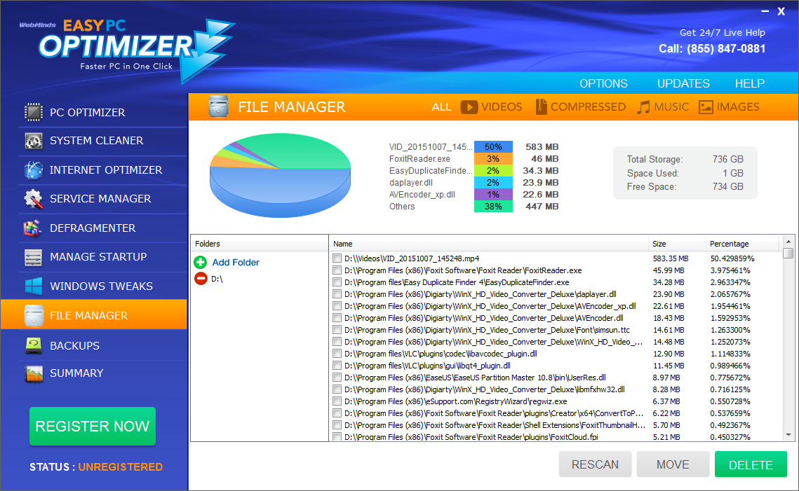 Easy PC Optimizer, Software Utilities, PC Optimization Software Screenshot