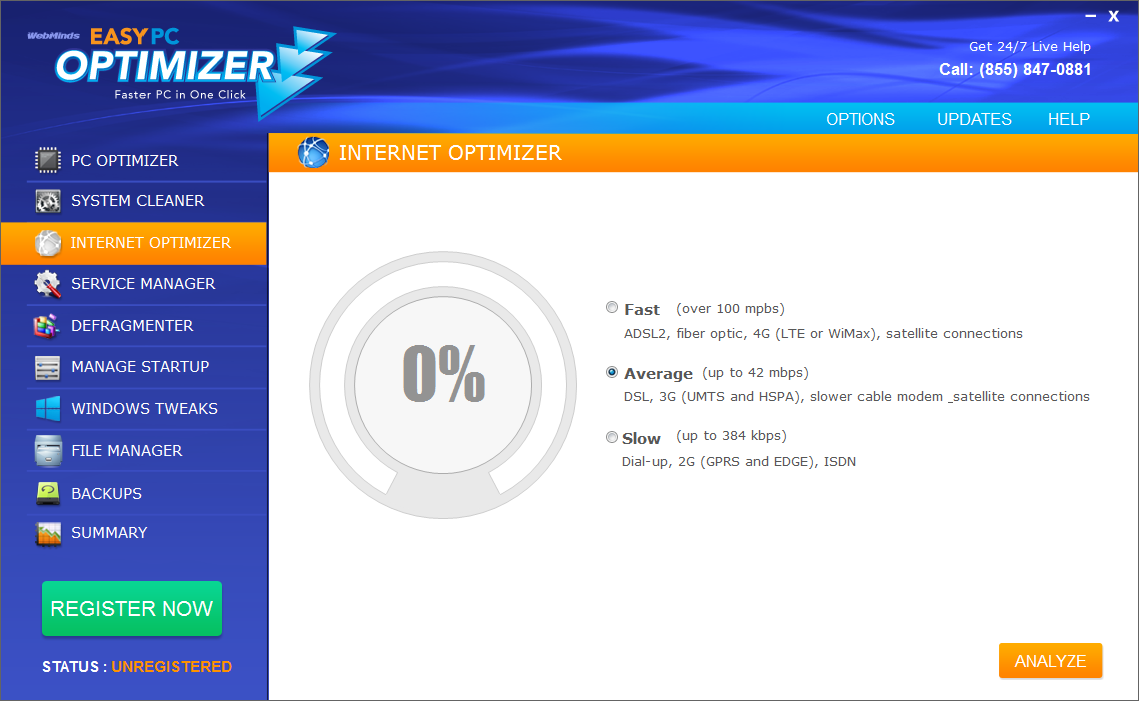 Easy PC Optimizer, PC Optimization Software Screenshot