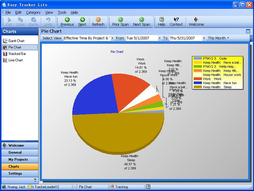 Easy Tracker Lite Personal Time Manager Time Tracking Software